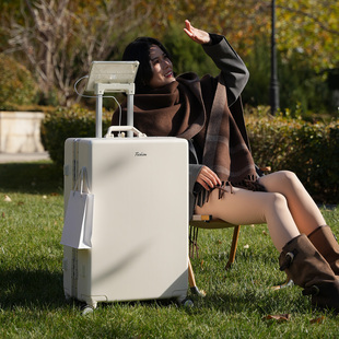 新款拉杆箱行李箱铝框密码箱多功能大容量24寸静音万向轮旅行皮箱