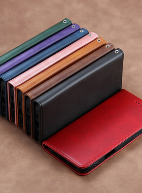 适用苹果16Plus翻盖保护壳套15Pro掀盖手机壳皮革17对开磁吸14支架13商务12简约8P粉XS Max棕黑红色flip case