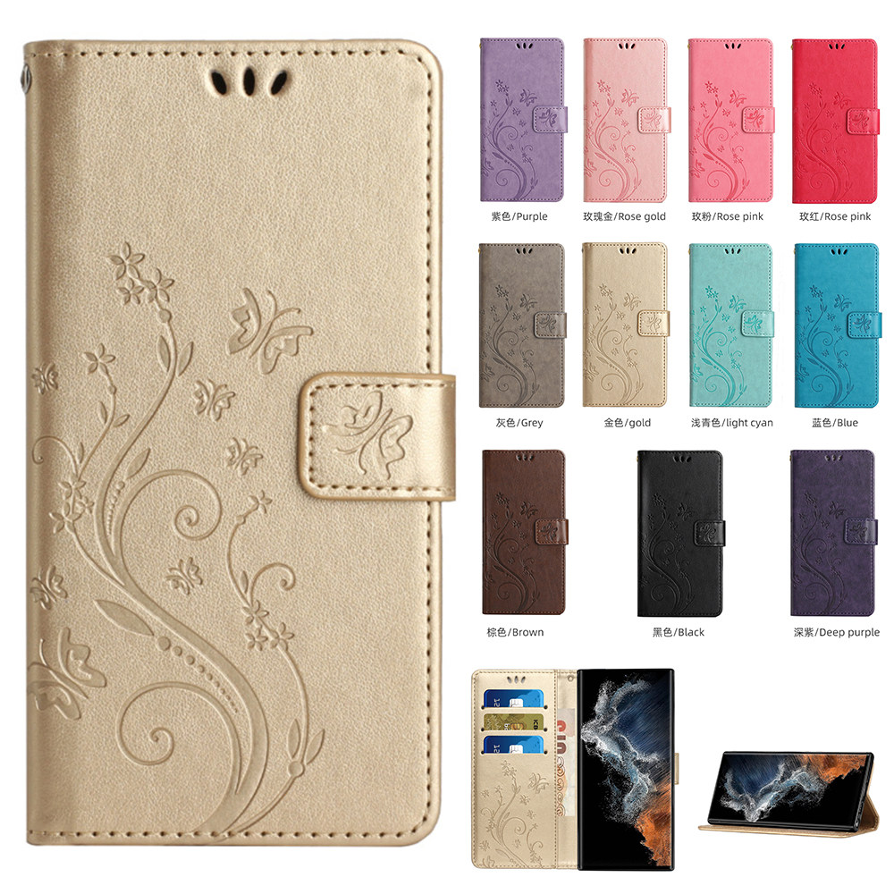 适用苹果18翻盖手机壳16掀盖电话iphone15Plus保护壳皮套14对开132蝴蝶花卉朵xs蓝17ProMax紫玫瑰金红色Case