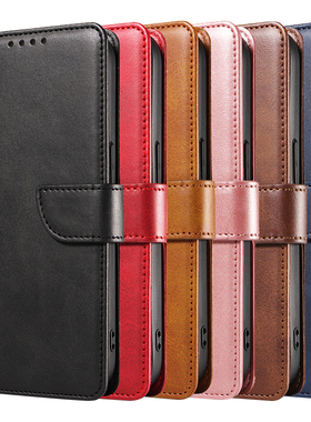 适用苹果iphone16promax翻盖手机壳15plus皮革插卡保护皮套14磁吸对开132时尚简约78棕黑绿褐蓝红色flip case