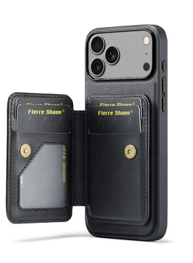 苹果16皮革保护壳iphone 17 Pro Max手机壳带磁吸卡包无线充电15皮套14Plus钱包插卡防摔13黑色Air Flip Case