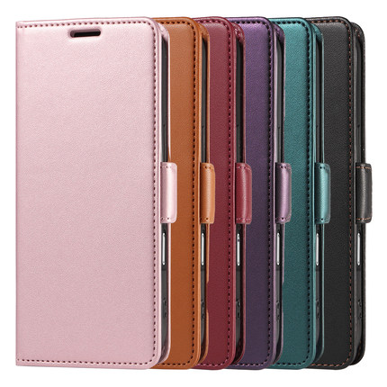 适用苹果17皮革保护套iphone16翻盖手机壳磁吸15Plus掀折叠14插卡13ProMax防摔278粉酒红棕黑色Air Flip case