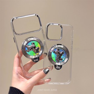 适用华为Hi畅享80S手机壳Pura70pro 全包60X简约2 保护壳卡通小马旋转支架麦芒30畅享80高透明壳套70X防摔时尚