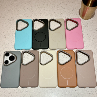 纯色金属大孔黑Case 60P 适用华为Mate80ProMax手机壳磨砂PC硬壳Pura70Ultra保护套壳简约NOVA14U磁吸薄款 时尚