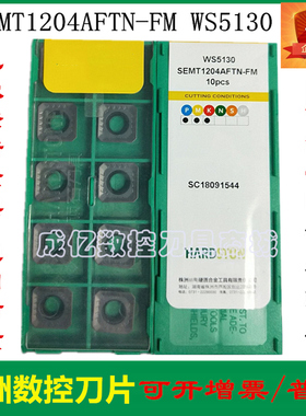 株洲哈德斯通数控铣刀片 SEMT1204AFTN-FM WS5130 正四方通用材质