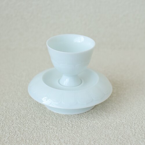 只此宋瓷 仿宋湖田窑青白瓷剔刻中式复古通用茶具莲花杯盏礼品装