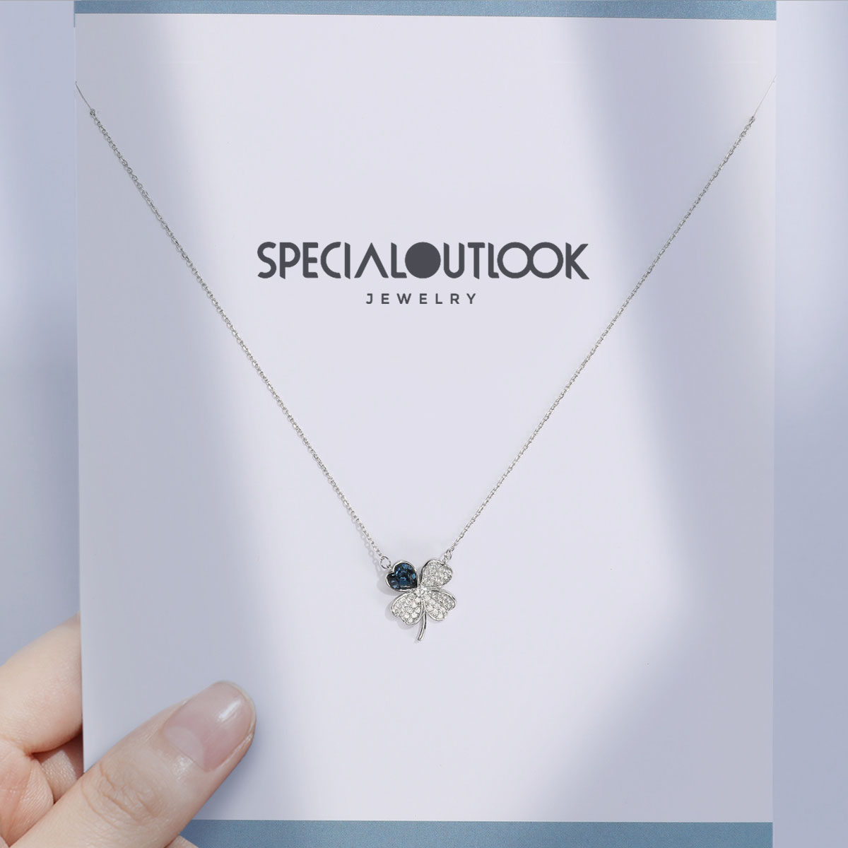 镶施华世洛奇锆项链女2021新款轻奢小众纯银锁骨链老师教师节礼物