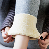 棉羊羔绒高腰打底裤 外穿 大码 胖mm200斤小个子加绒加厚保暖女冬季