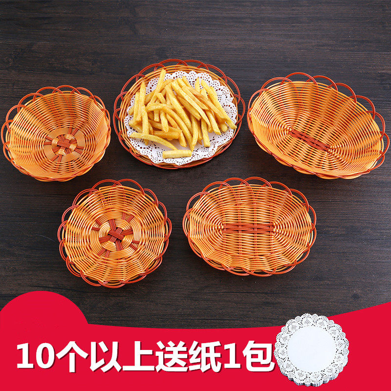 巧家圆托盘中式点心早点早餐店小吃包子仿编织盘碟蔬菜筐面包篮篮|ruв категории посуда, посуда, фрукты бассейна/компот/корзина - от Buy2taobao.com для оказания профессиональной услуги покупки агента Taobao