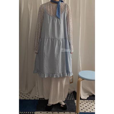 dage家50659春夏日系叠穿罩裙甜美小花吊带裙森女可爱宽松背心裙
