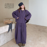 秋冬五天出2025香芋紫呢料两件套装ZB237-2515-p235-k359，女装套装/套裙，浙宝237