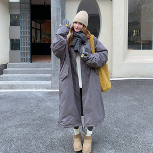 爆东大门带针织围巾保暖韩版25冬90鸭羽绒款ZB237-2839-P490-K738，女装羽绒服，浙宝237