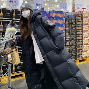 大货已出2025冬学院黑色暖鹅绒带帽长款羽绒ZB237-8863-P410-K618，女装羽绒服，浙宝237