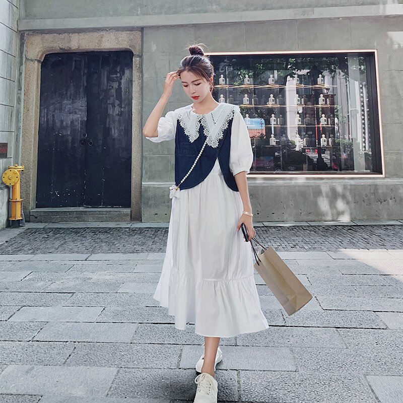 现货2023夏女士两件套牛仔马甲连衣裙ZB237-M290-P125-k178,女装连衣裙,浙宝237