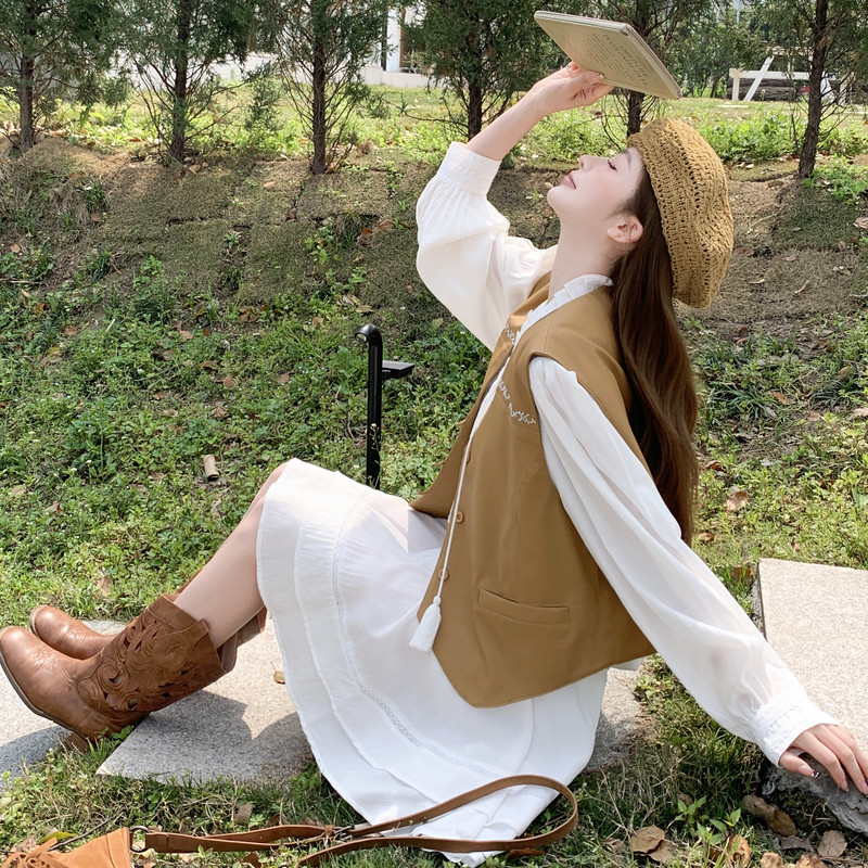 现货已出26气质轻熟搭配马夹防晒三件套裙B237-2618-P220-K358，女装套装/套裙，浙宝237