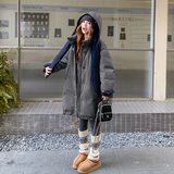 爆东大门韩版长帽耳朵撞色25冬90鸭绒羽绒款ZB237-2835-P545-K799，女装羽绒服，浙宝237