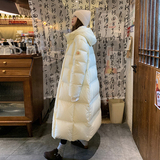 大货25冬学院白黑TIEBI暖鹅绒带帽长款羽绒ZB237-6682-P485-K729，女装羽绒服，浙宝237