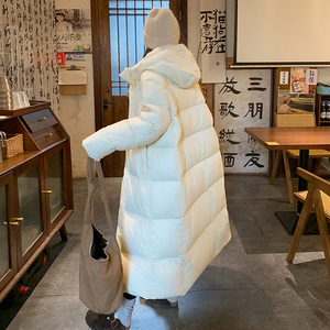 大货25冬学院白黑TIEBI暖鹅绒带帽长款羽绒ZB237-6682-P485-K729图片
