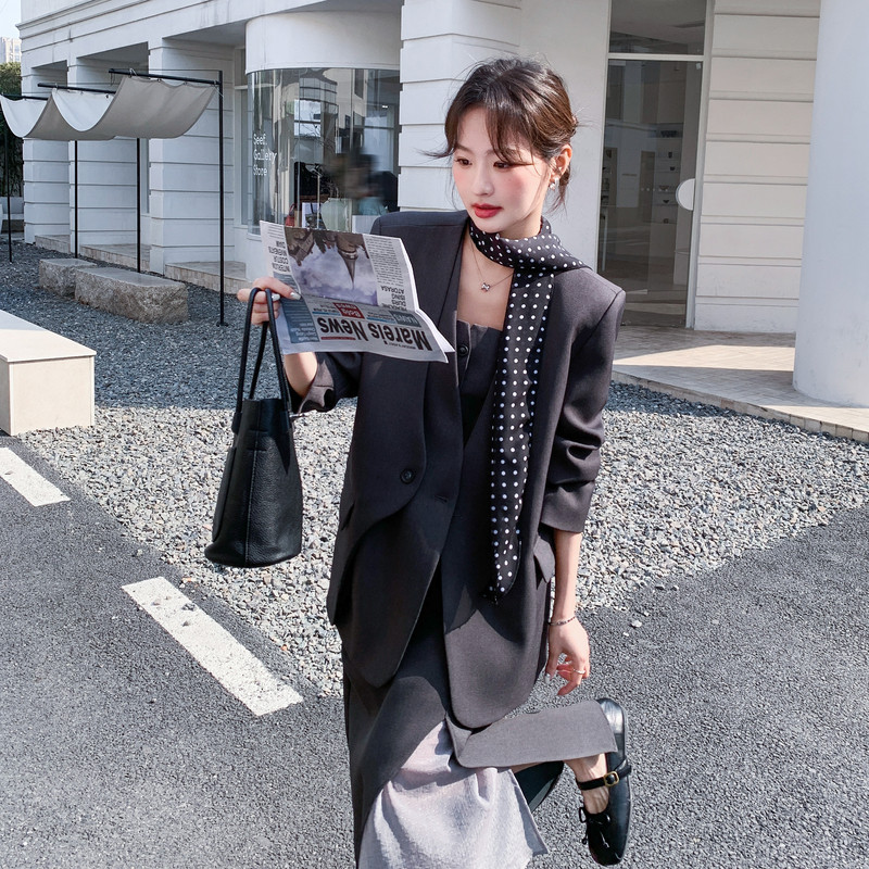 已出2026气质轻熟搭配飘带西服背心四件套ZB237-2609-P255-K408,女装套装/套裙,浙宝237