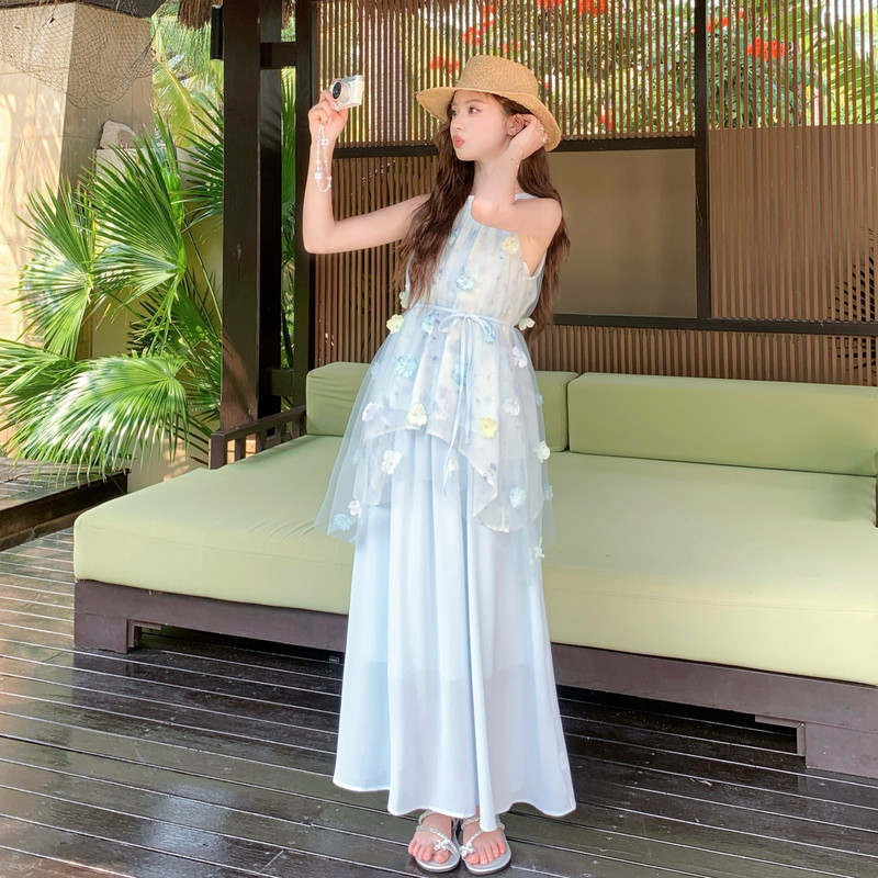 现货已出26韩系仙气儿立体花朵两件套裙RF2C518-2668-P160-K258,女装套装/套裙,浙宝237