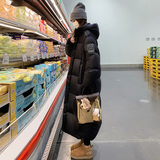 大货已出2025冬学院黑色暖鹅绒带帽长款羽绒ZB237-8863-P410-K618，女装羽绒服，浙宝237