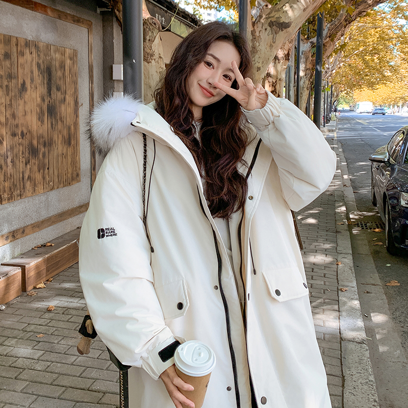 真毛领oversiads现货25冬50鸭绒羽绒超长款ZB237-6621-p445-k669，女装羽绒服，浙宝237