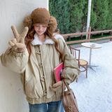 爆皮羽绒牛角扣大翻领现货25冬95鸭绒ZB237-2591-p395-k599，女装羽绒服，浙宝237