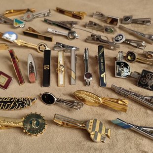 中古领带夹日本回流Vintage古董收藏古着穿搭清仓老货孤品