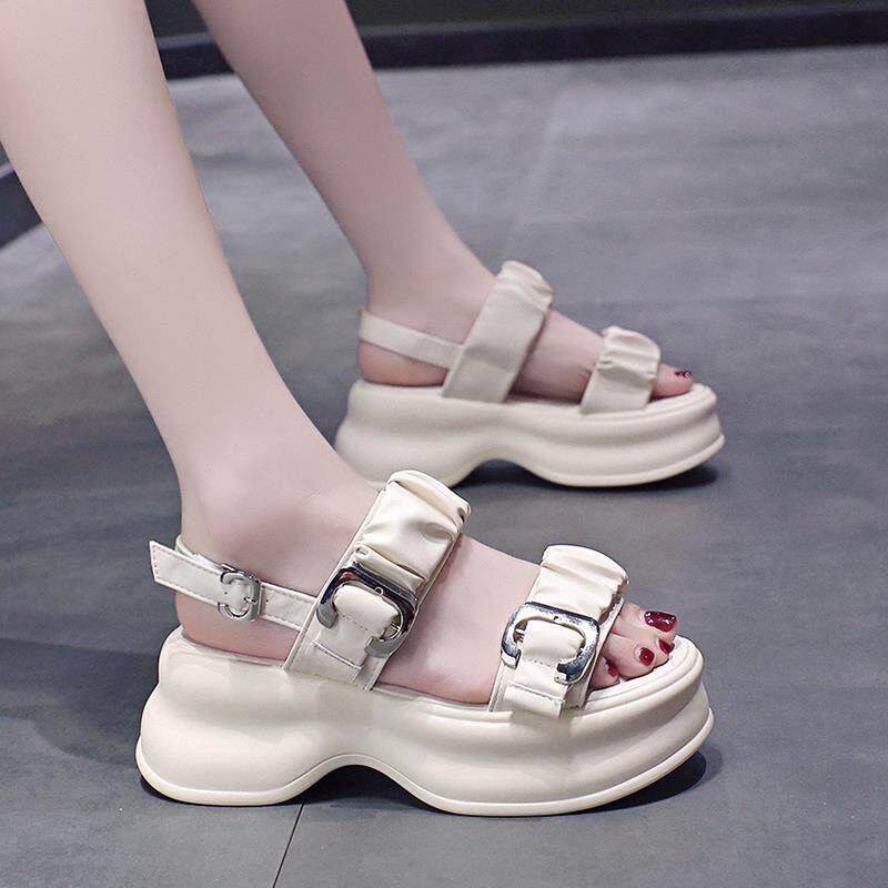 Cmr Diaz罗马凉鞋女夏季2024新款厚底外穿不累脚软底厚底松糕鞋子