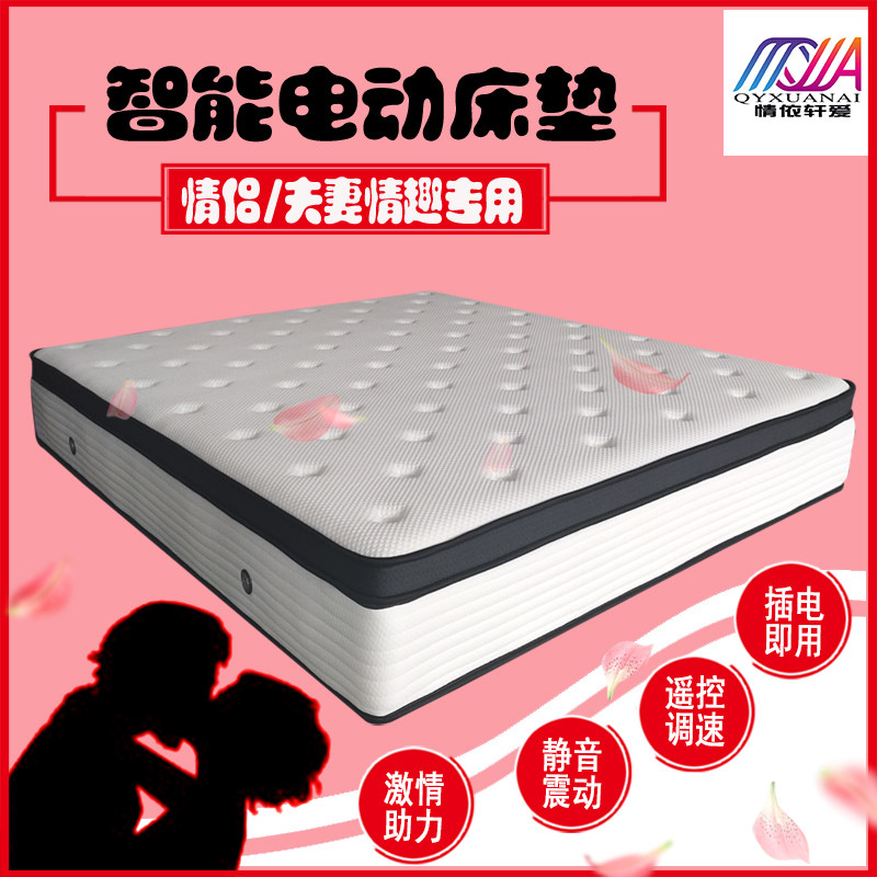新款情侣电动床垫震动智能酒店民宿按摩夫妻助力功能出口震动床垫