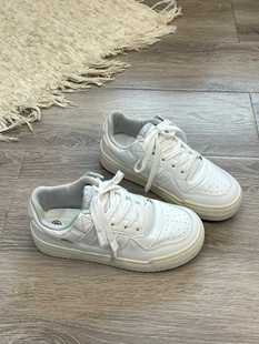 白色厚底鞋 轻便百搭小白鞋 复古韩国女高中生板鞋 美式 子 女2026新款