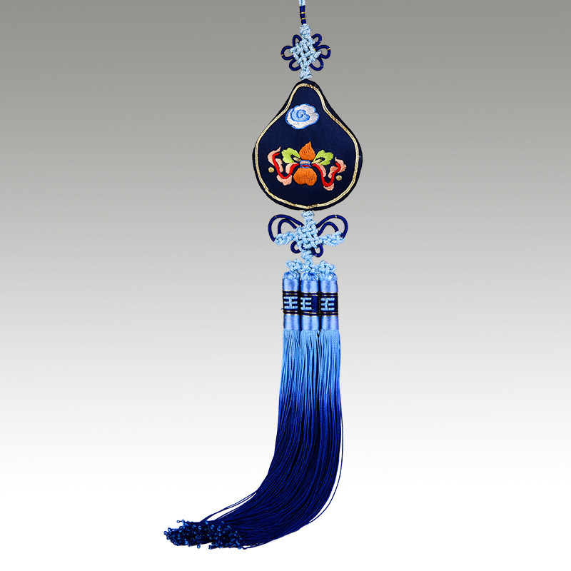 车挂件保平安个性创意车内葫芦挂件汽车挂饰老外苏绣礼品中国