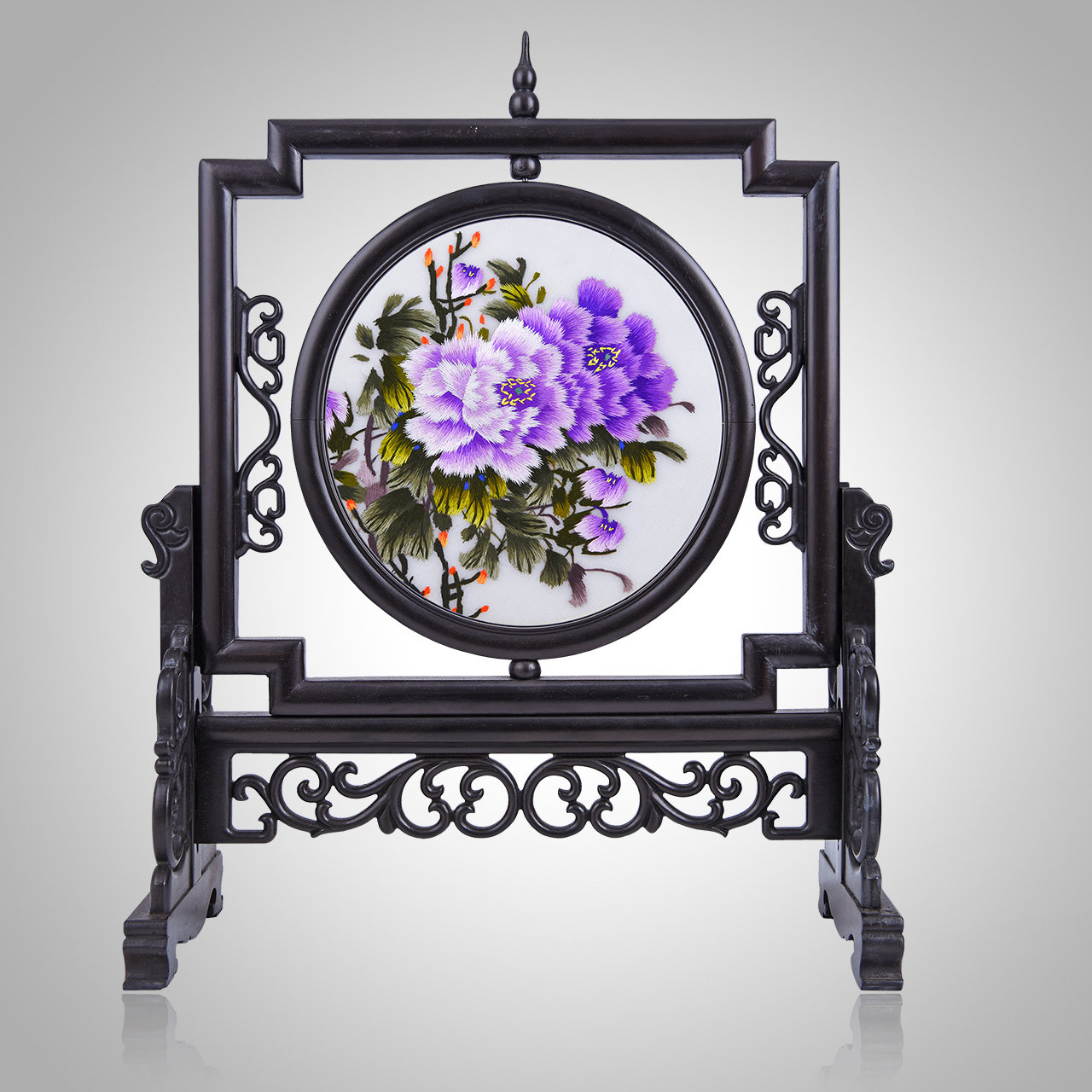 电视柜装饰品摆件客厅桌子摆设小饰品创意办公室工艺品苏绣双面绣