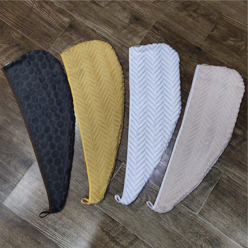 外贸纯棉超强吸水干发帽女加厚浴帽擦头发毛巾干发巾洗包头巾微瑕