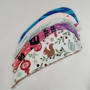 纯棉割绒线圈超强吸水速干擦头巾成人女干发帽长发包头巾 随机款