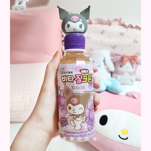 3瓶包邮 韩国便利店零食SANRIO三丽鸥联名食玩葡萄苹果果汁饮料