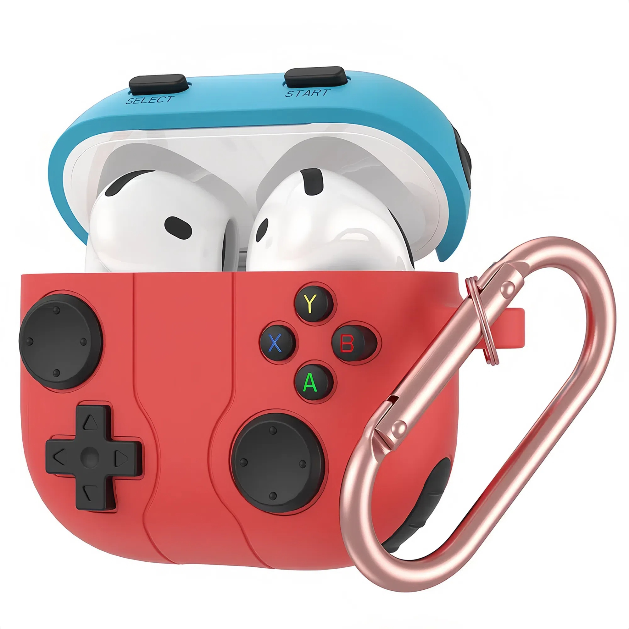 适用airpodsPro2保护壳AirPods4国潮游戏机款苹果蓝牙耳机套4代液态硅胶壳AirPods 3保护套Pro二代耳机壳