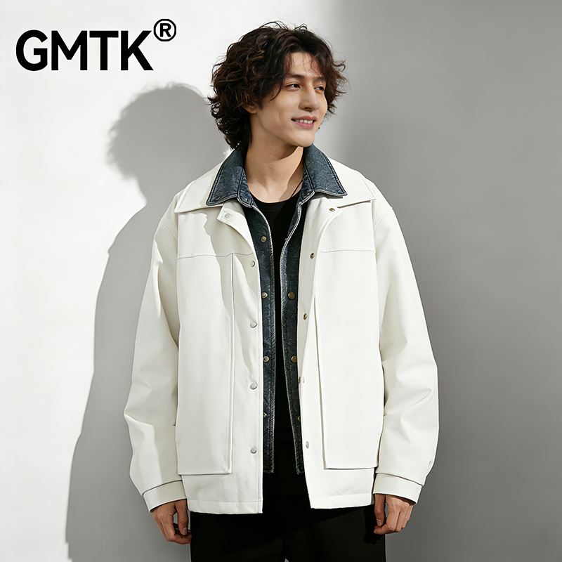 GMTK 美式假两件衬衫领羽绒服保暖潮牌学生街头男女时尚百搭外套,男装,羽绒服,淘宝优惠券,粉丝福利购,淘宝优惠卷
