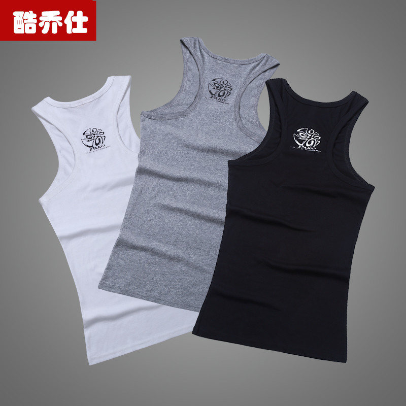 酷乔仕圆领修身背心夏季