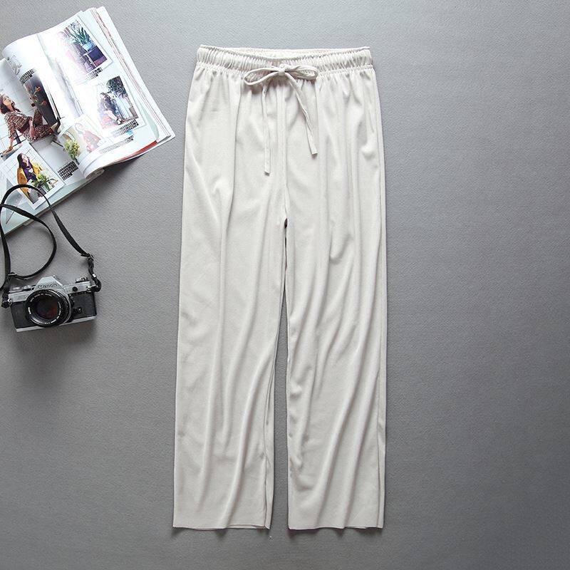 2019 new pattern cotton material Easy Wide leg pants Korean Edition Cool off Drape tender Popular cloth Ultra centsin the Women's clothing/Boutique , Pants , Casual pants  category - from Buy2taobao.com to provide professional Taobao agent buy service