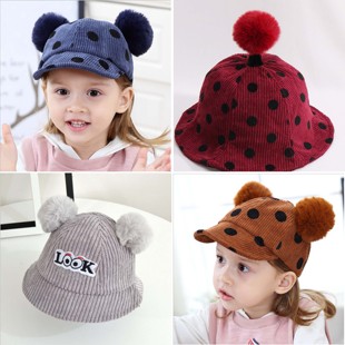 宝宝秋冬帽子婴儿童春天鸭舌帽女孩渔夫帽男孩盆帽5个月1-2-3-4岁