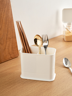 日式筷子筒分格收纳盒立式收纳篓厨房沥水笼筷架更勺子刀叉置物架