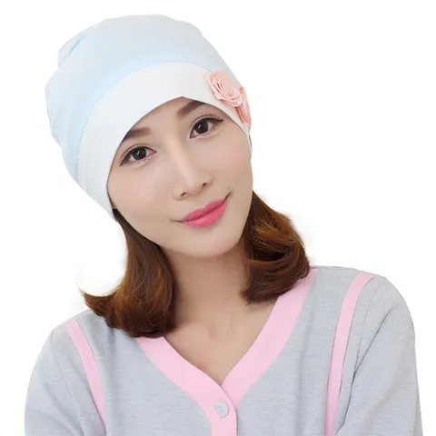 韩版月子产妇用品帽子月子帽直销孕妇帽产后玫瑰春夏季可贴牌