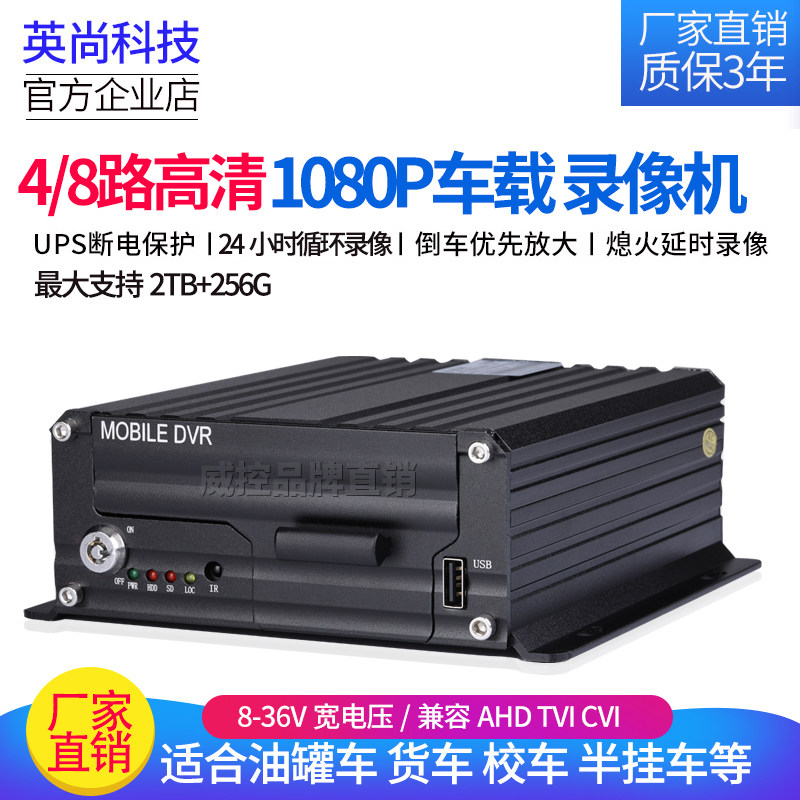 1080P4路8路囚车货车轮船汽车监控系统车载监控AHD高清校车录像机