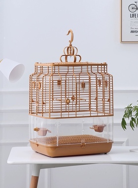豪华大号防撒新款虎皮玄凤鹦鹉通用笼牡丹画眉家用别墅繁殖鸟笼子