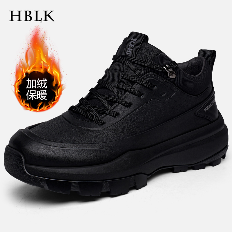 棉鞋男冬季新款高帮潮流百搭加绒保暖休闲鞋子男士厚底防滑运动鞋