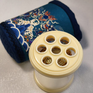 海派虫具杨连平制 雕刻四象图德国密胺七孔60口径蝈蝈罐 鸣虫叫罐