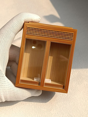 云盒老竹双格竹蛉盒凌云