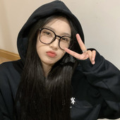 ins复古近视眼镜女配度数小红书学生素颜黑框圆脸网红镜框架男潮