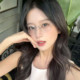 明星同款 无框眼镜女高级感韩系清冷感素颜神器防蓝光近视眼镜框